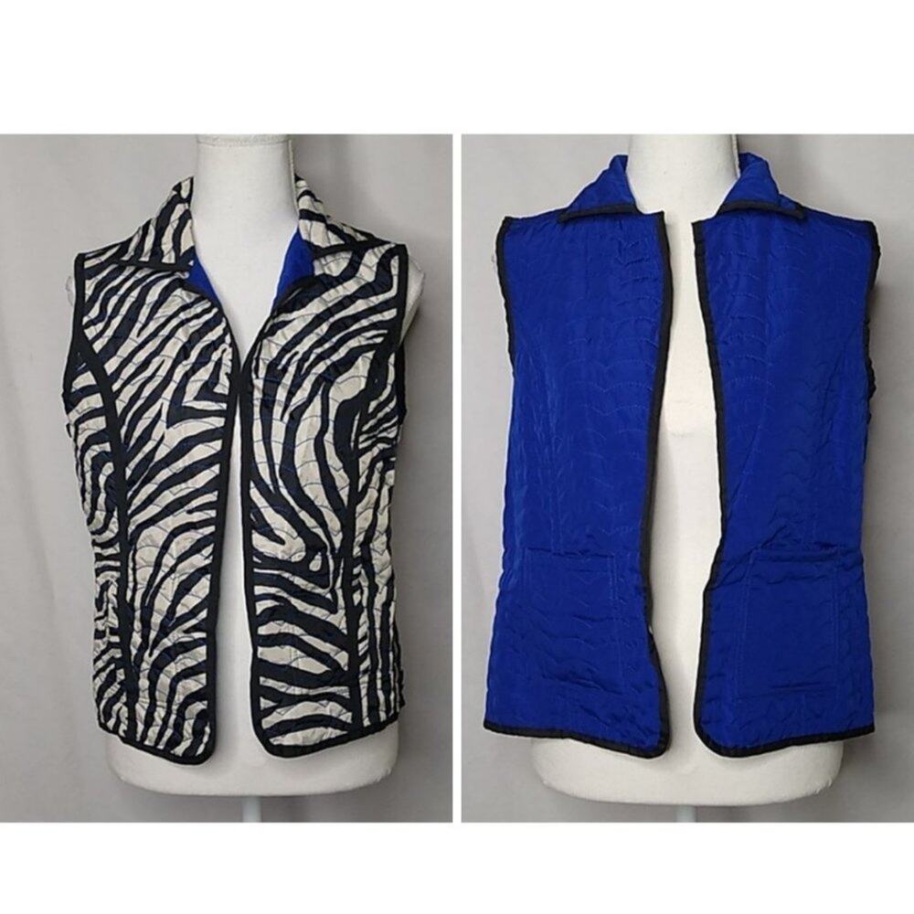 Onque Petite Women's Reversible Quilted Vest Small